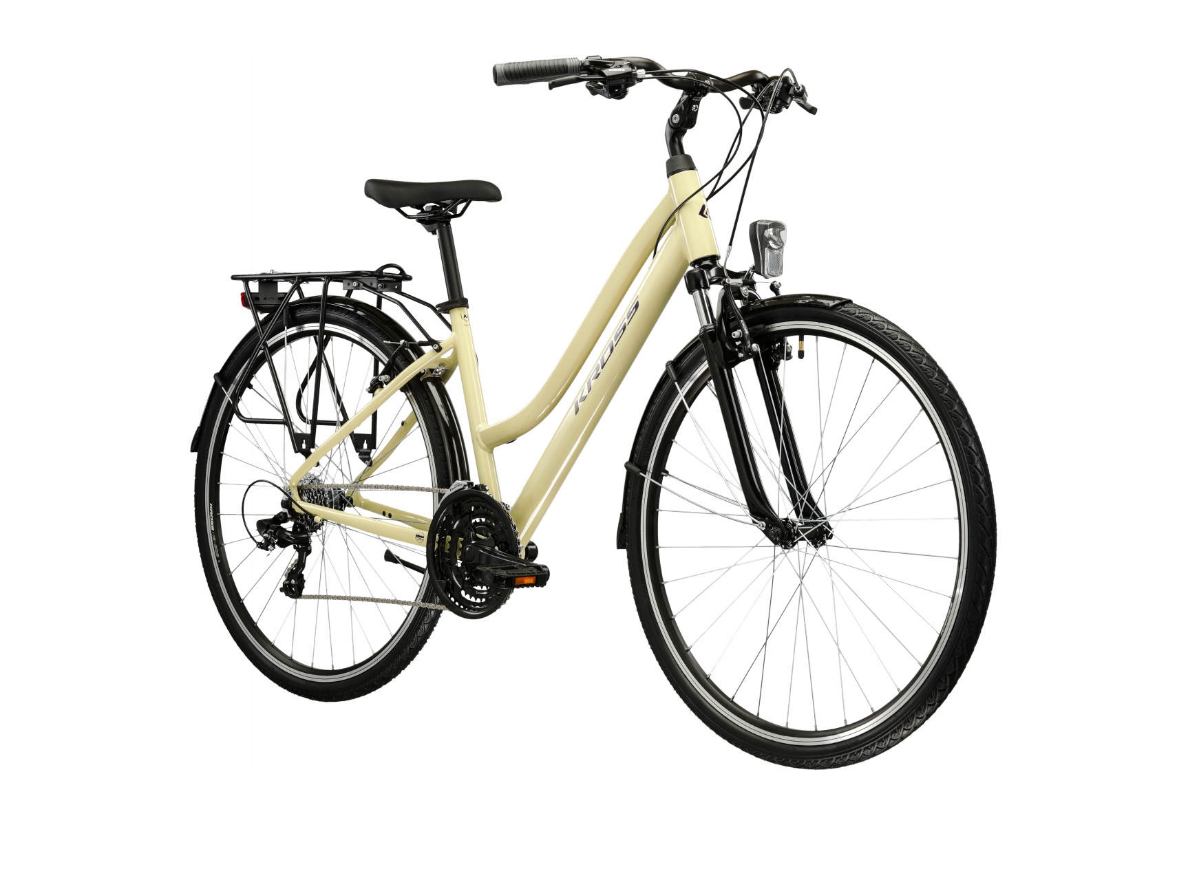 Rower trekkingowy Kross Trans 1.0 damski rama 19" koło 28 " beżowy