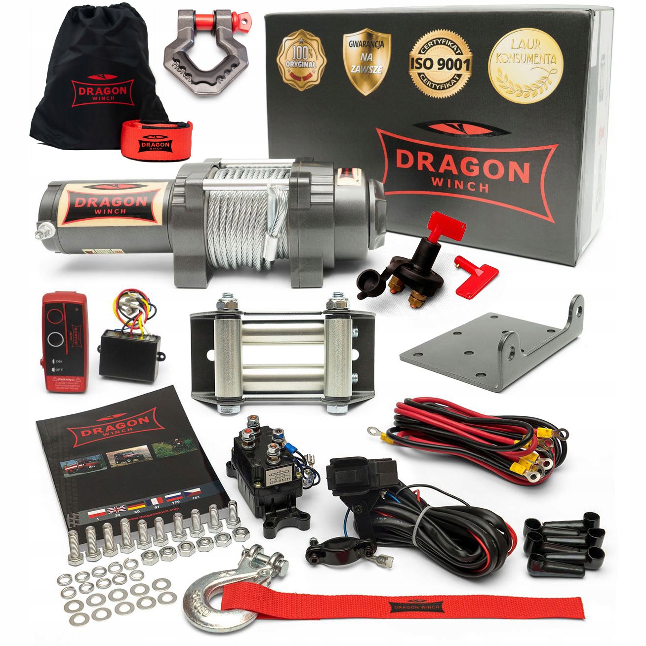 1.6T Elektrický Naviják 12V Lanový Naviják quad pluh čtyřkolka dálkové ovládání atv