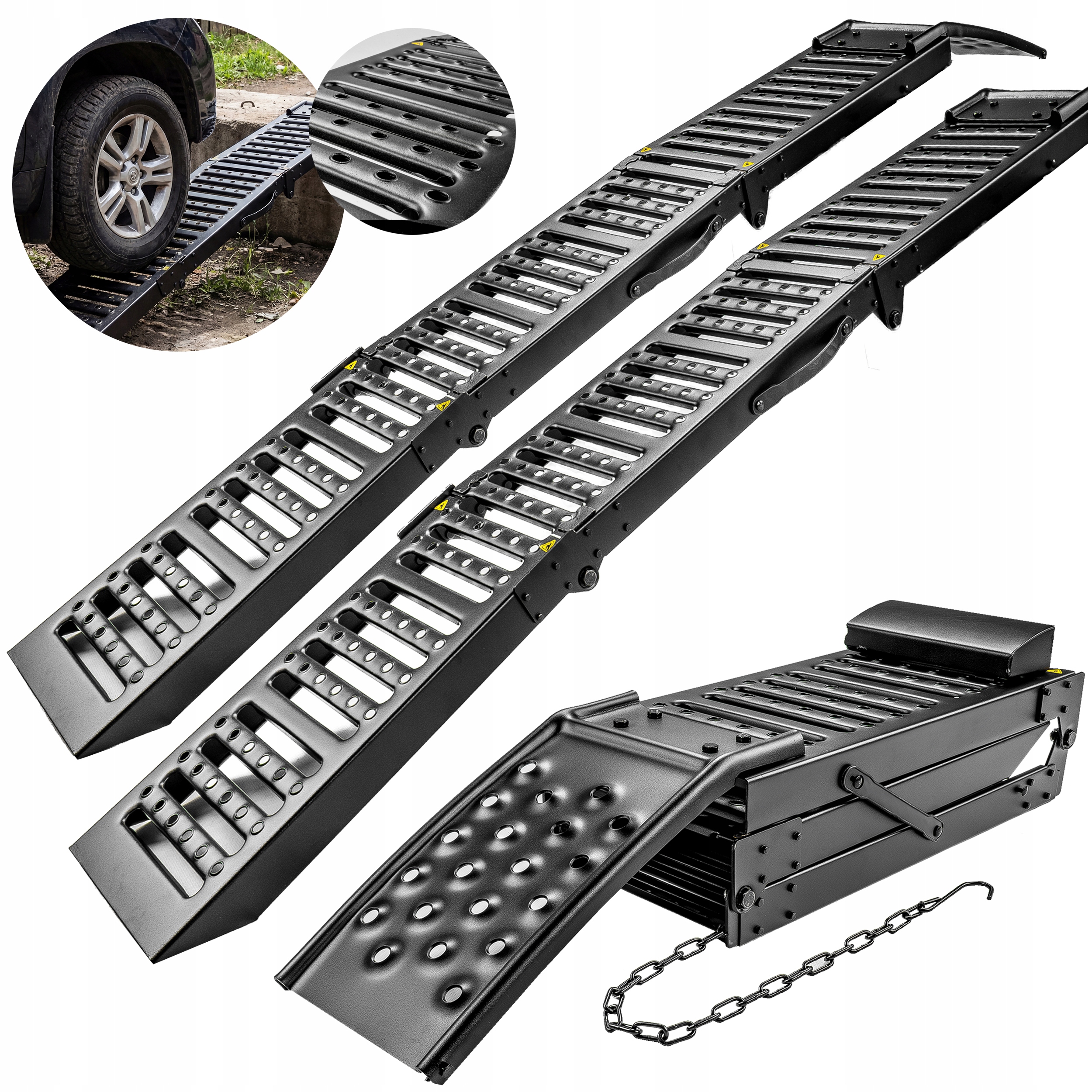 Automobilové Nájezdy 2 Ks Rampy Nájezdové Plošiny Široké 1,6 T Wuber