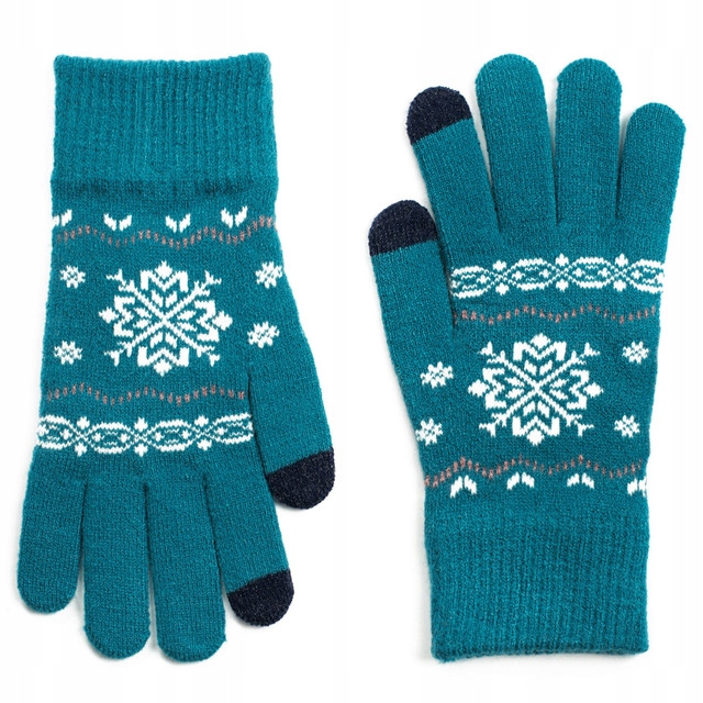 

Rękawiczki Śnieżynka Damskie Ciepłe Zima do Tel.