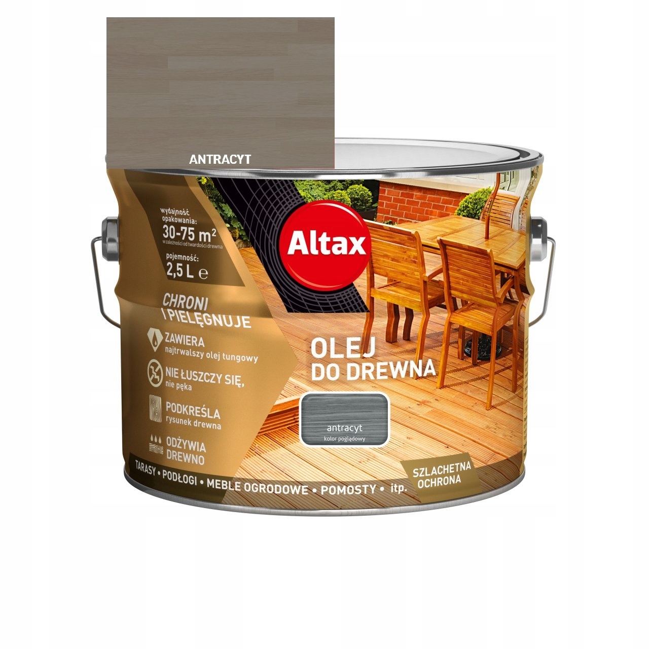 Olej do drewna Altax 2,5L Antracyt