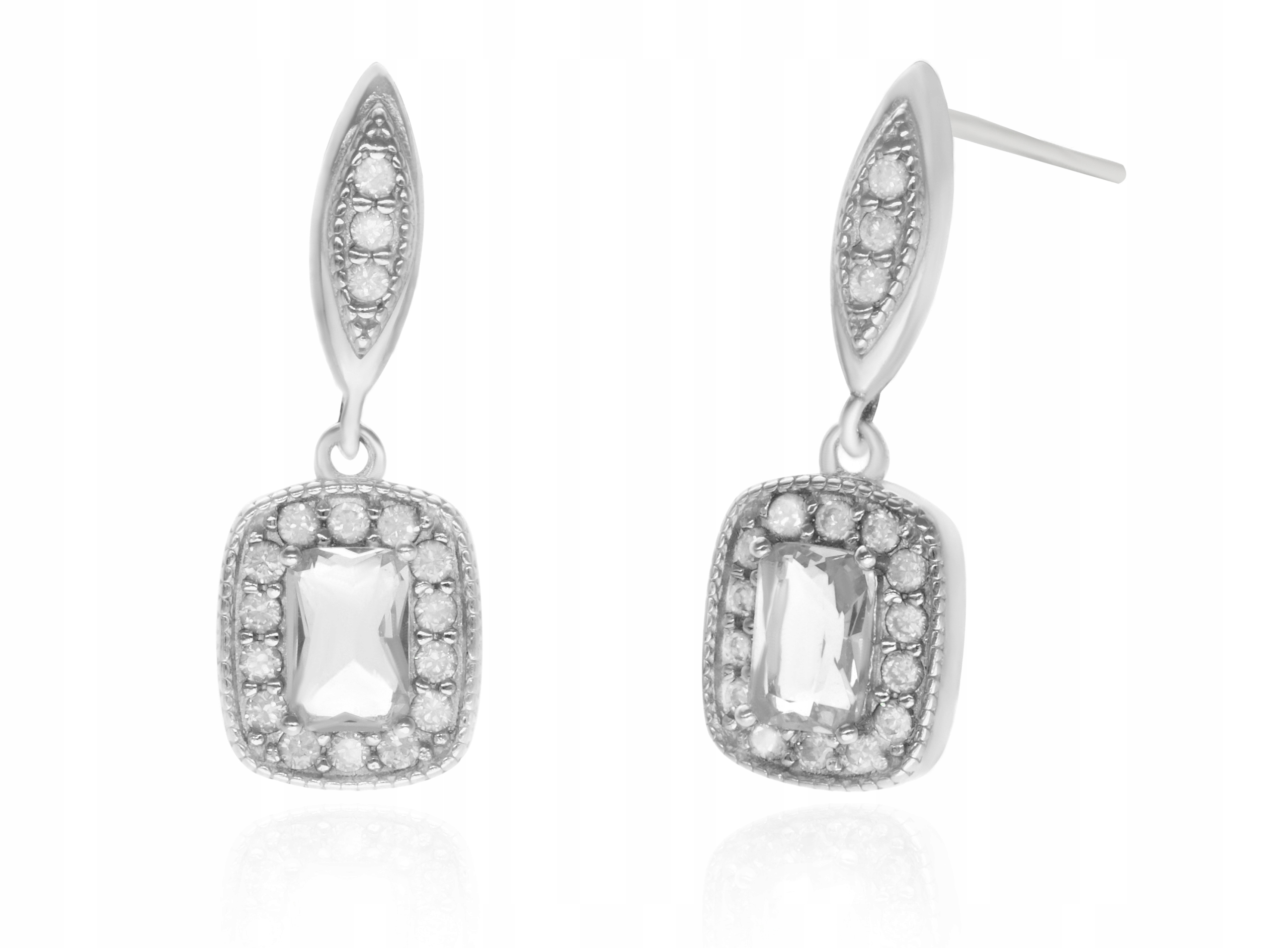 Stříbrné náušnice Ag 925 s bílými zirkony IM0160523KS