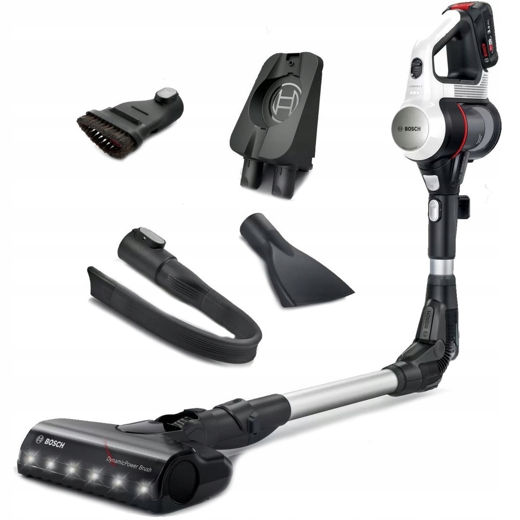 Vertikálny bezdrôtový vysávač Bosch Unlimited 7 BBS711W Led 18V Kefy