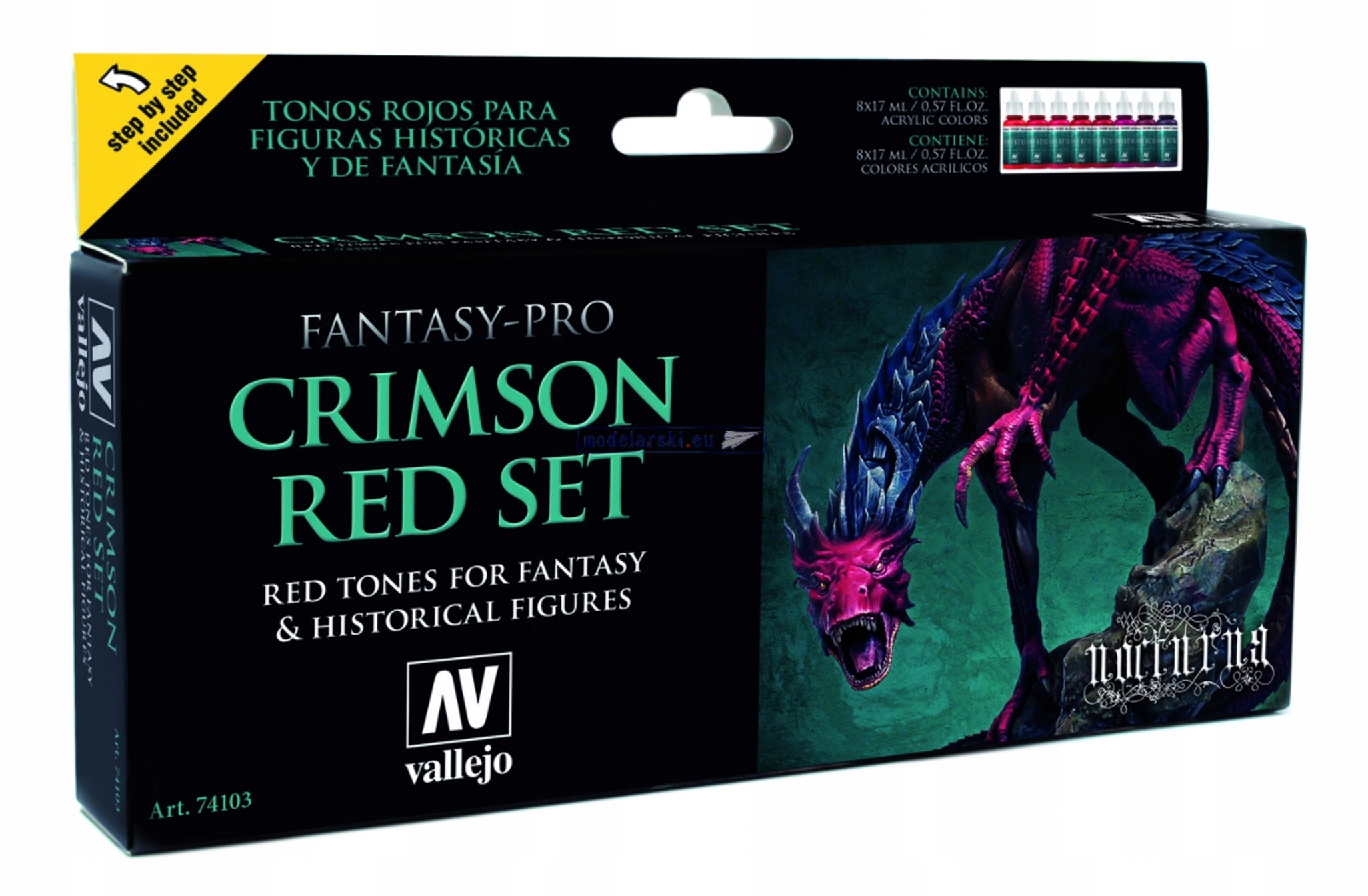 Vallejo 74103 Game Color Pro Nocturna Crimson Red New