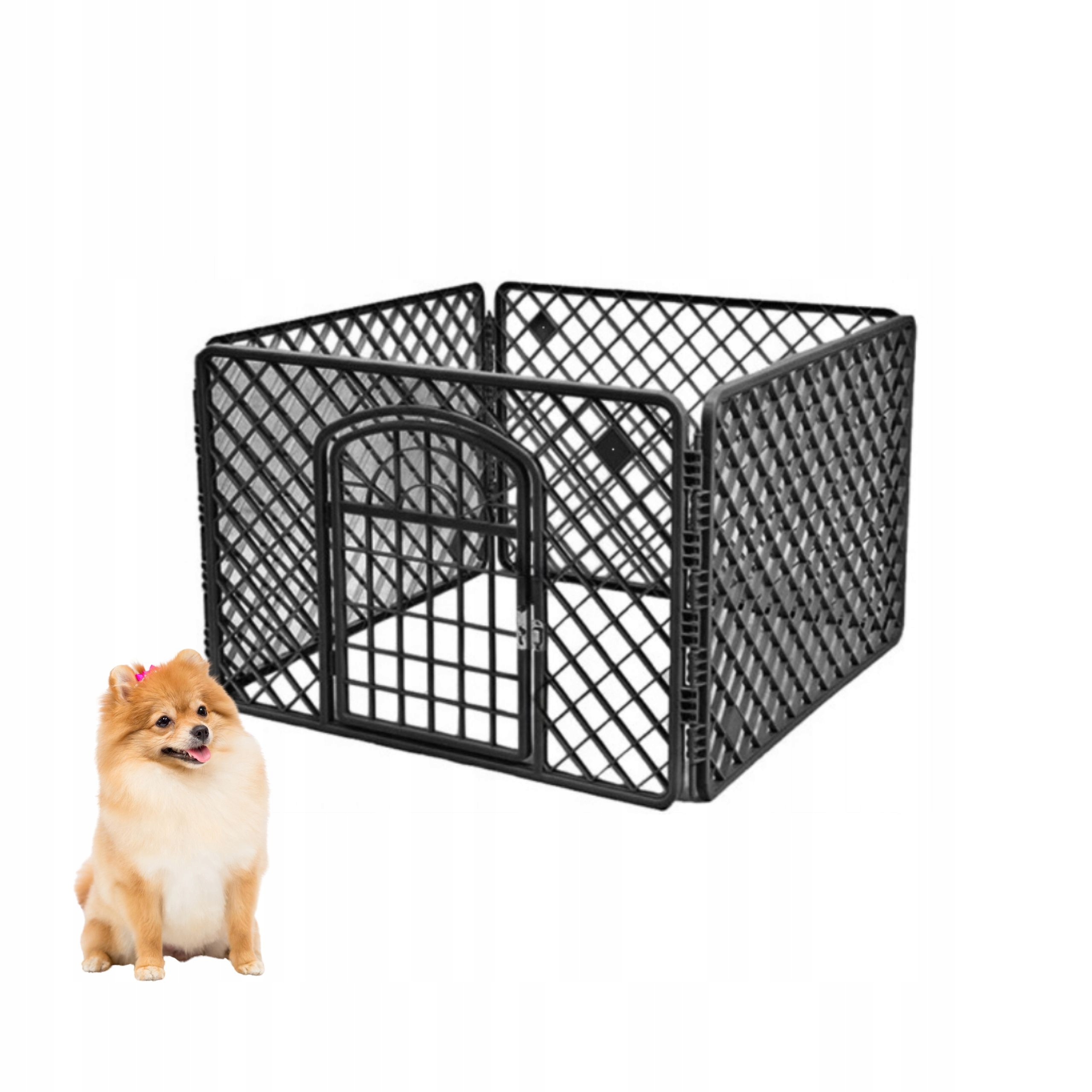 Levně Kotec Klec Pro Psa 90x90x60cm černý Skládací Lehký Přenosný Větraný