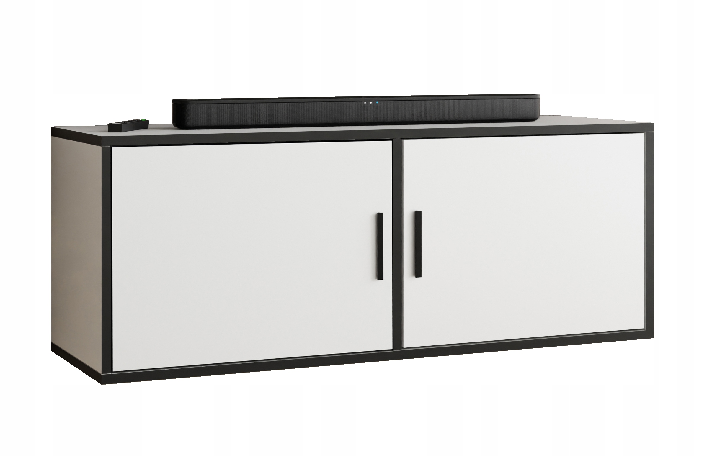 Rtv skříňka Dio 2 bílá s poličkou pod televizorem uzavřená