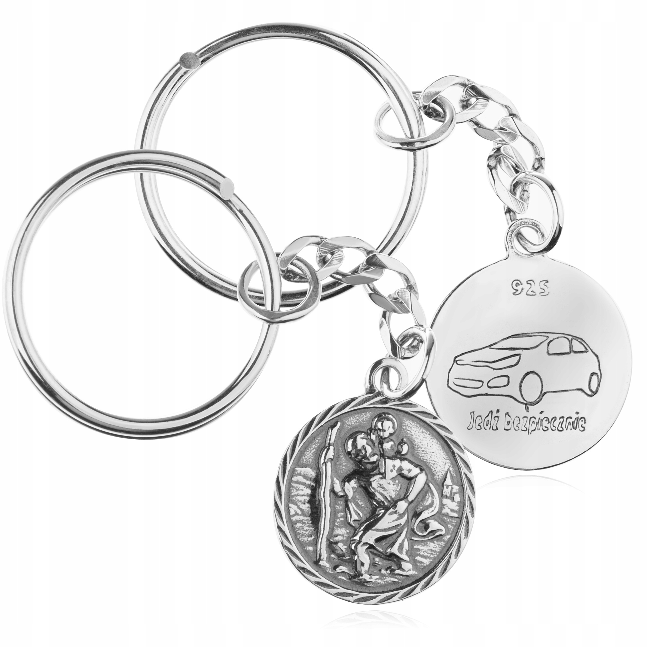 Stříbrný Přívěsek Na Klíče Svatý Kryštof Stříbro