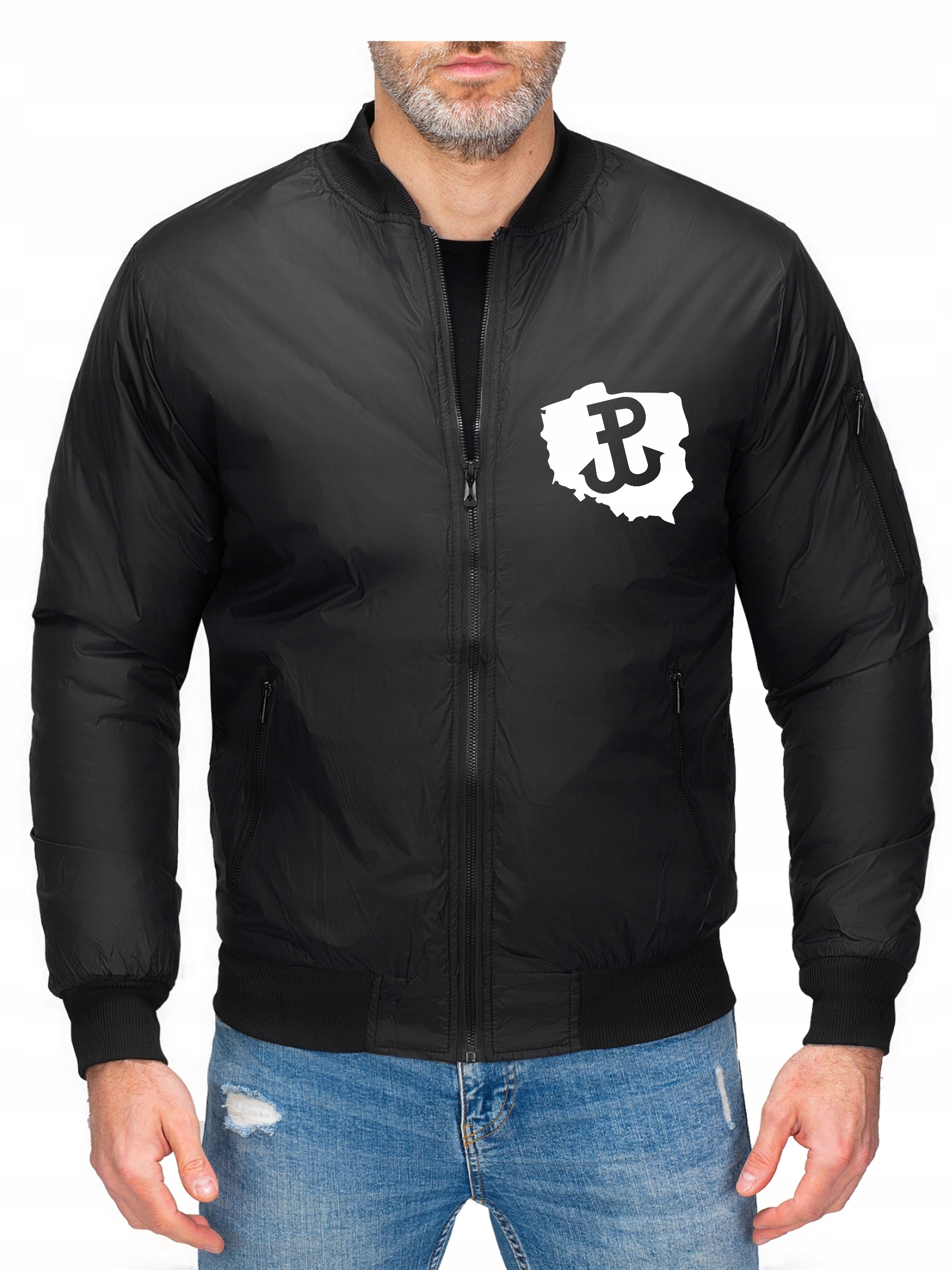 Pánská Bomber Bunda Bomber Polská Černá L