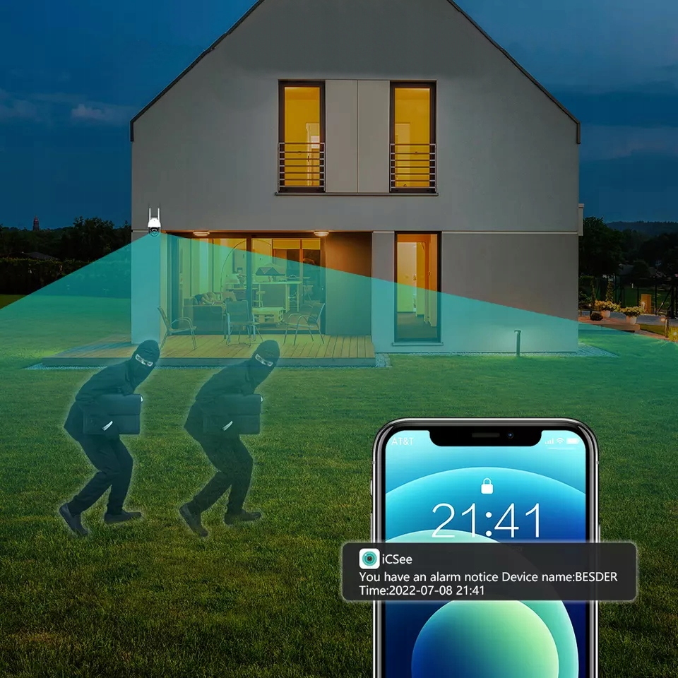 PODWÓJNA KAMERA OBROTOWA DUALCAM 8MPX WIFI Obudowa kopułkowa (dome)