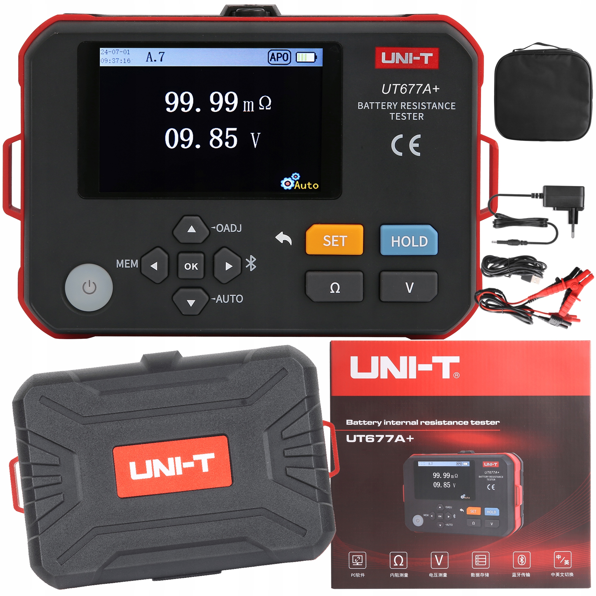 Tester Vnitřního Odporu Akumulátorů 3 Ohm 71V Unit UT677A+