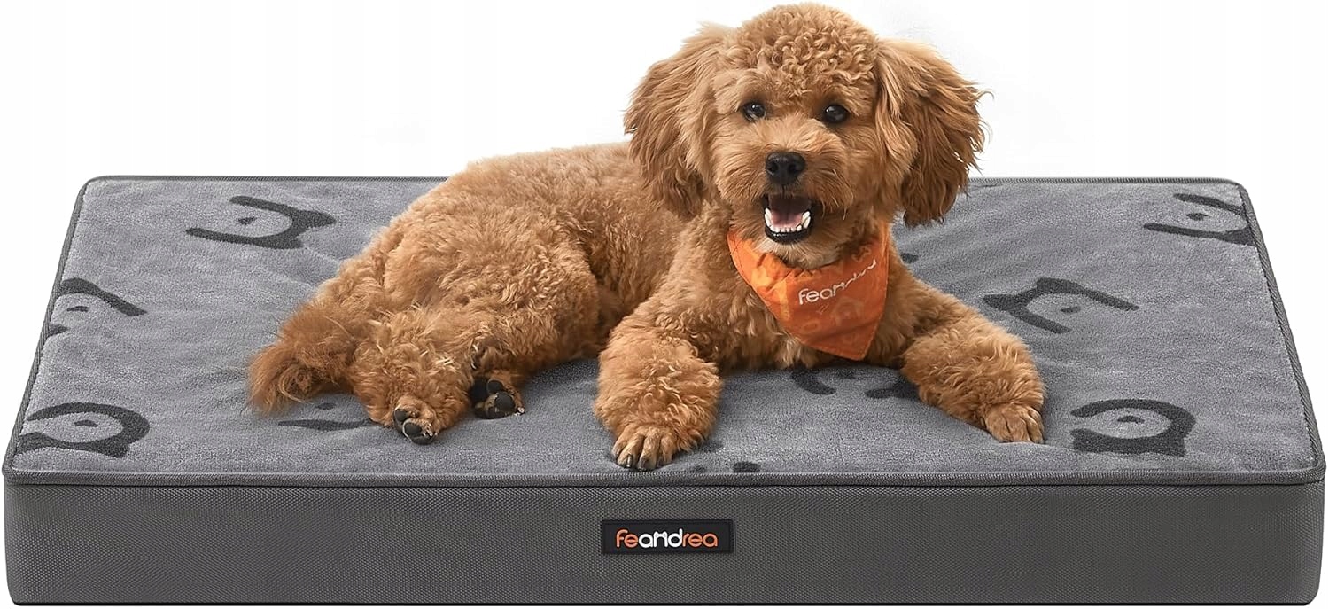 Levně Pelíšek Pro Psa Pěna S Voštinovou Strukturou 76 x 51 x 8 cm Šedá