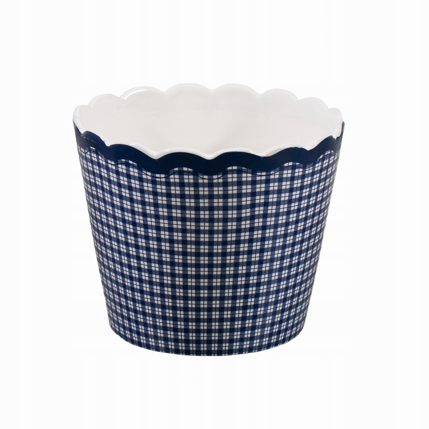 

Ceramiczna Donica W Kratę niebieska śr. 14cm