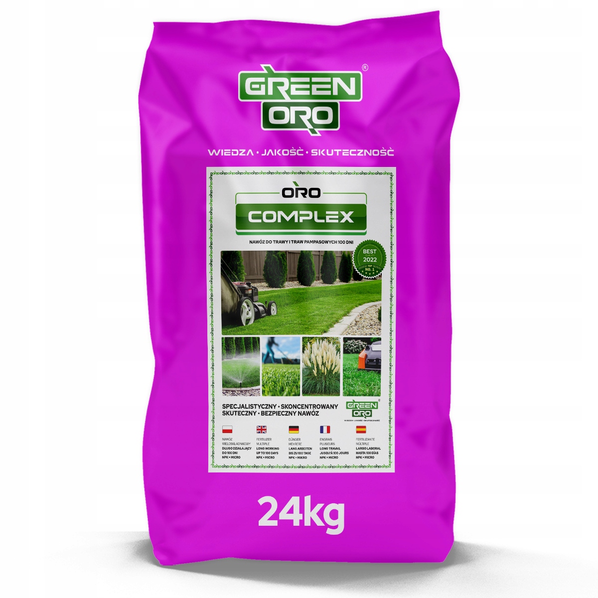 Hnojivo na trávu trávnika ihrísk okrasných tráv Oro Complex 24kg 1000m2