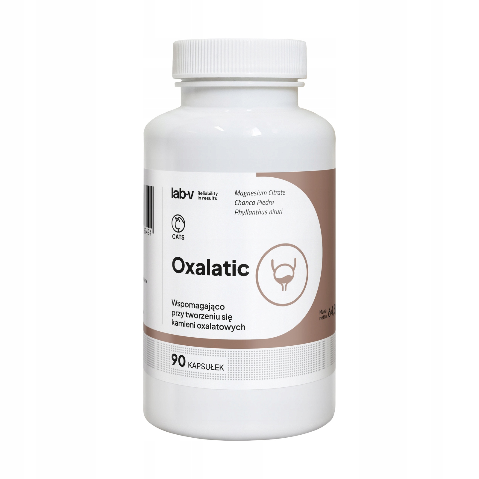 Lab-v Oxalatic Podpora pro kočky 90 kapslí