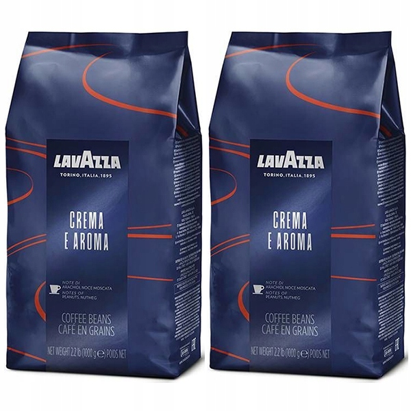 2x Oryginalna Kawa Ziarnista Lavazza Crema E Aroma Blue Arabica Rob. 2KG