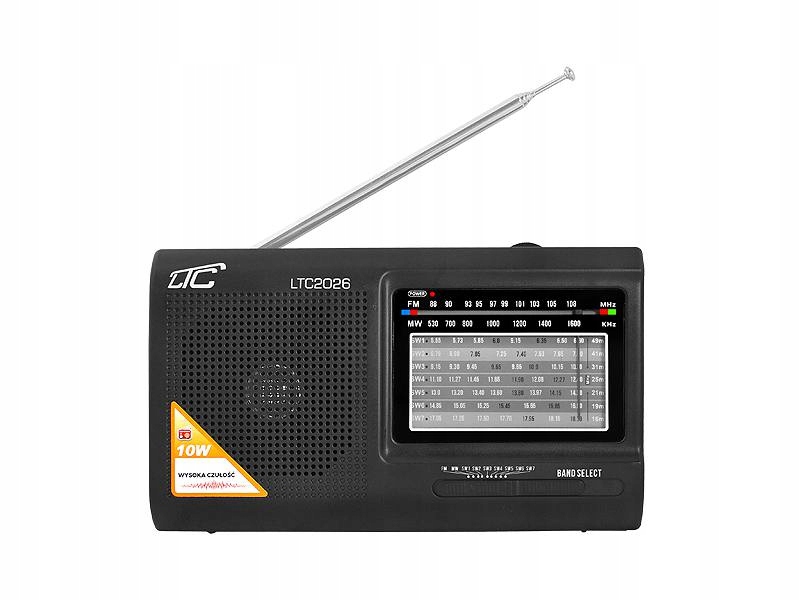 Radio kuchenne FM, SW LTC-2026 Wilga czarne