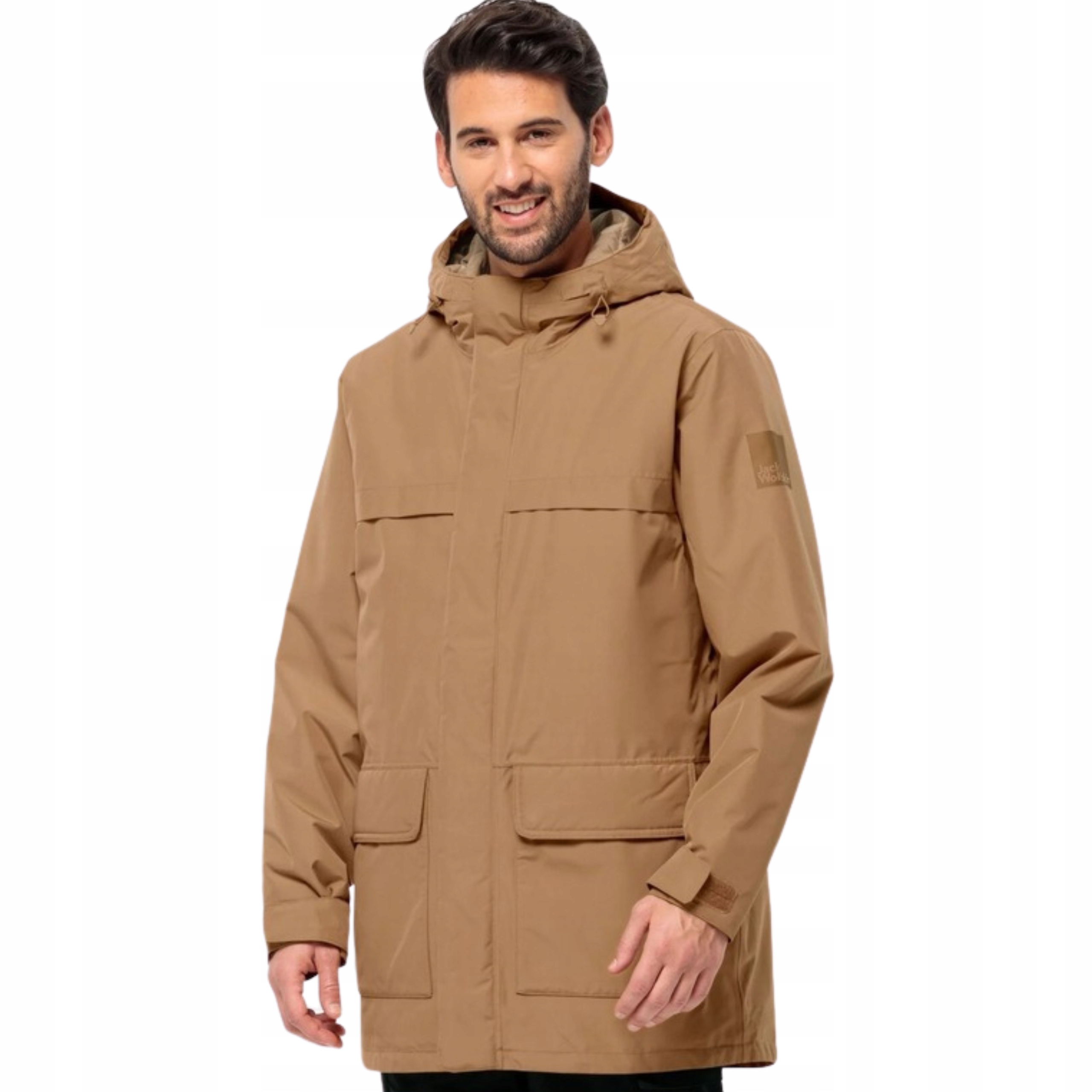 Męski Płaszcz Nieprzemakalny Zimowy Z Kapturem Jack Wolfskin M