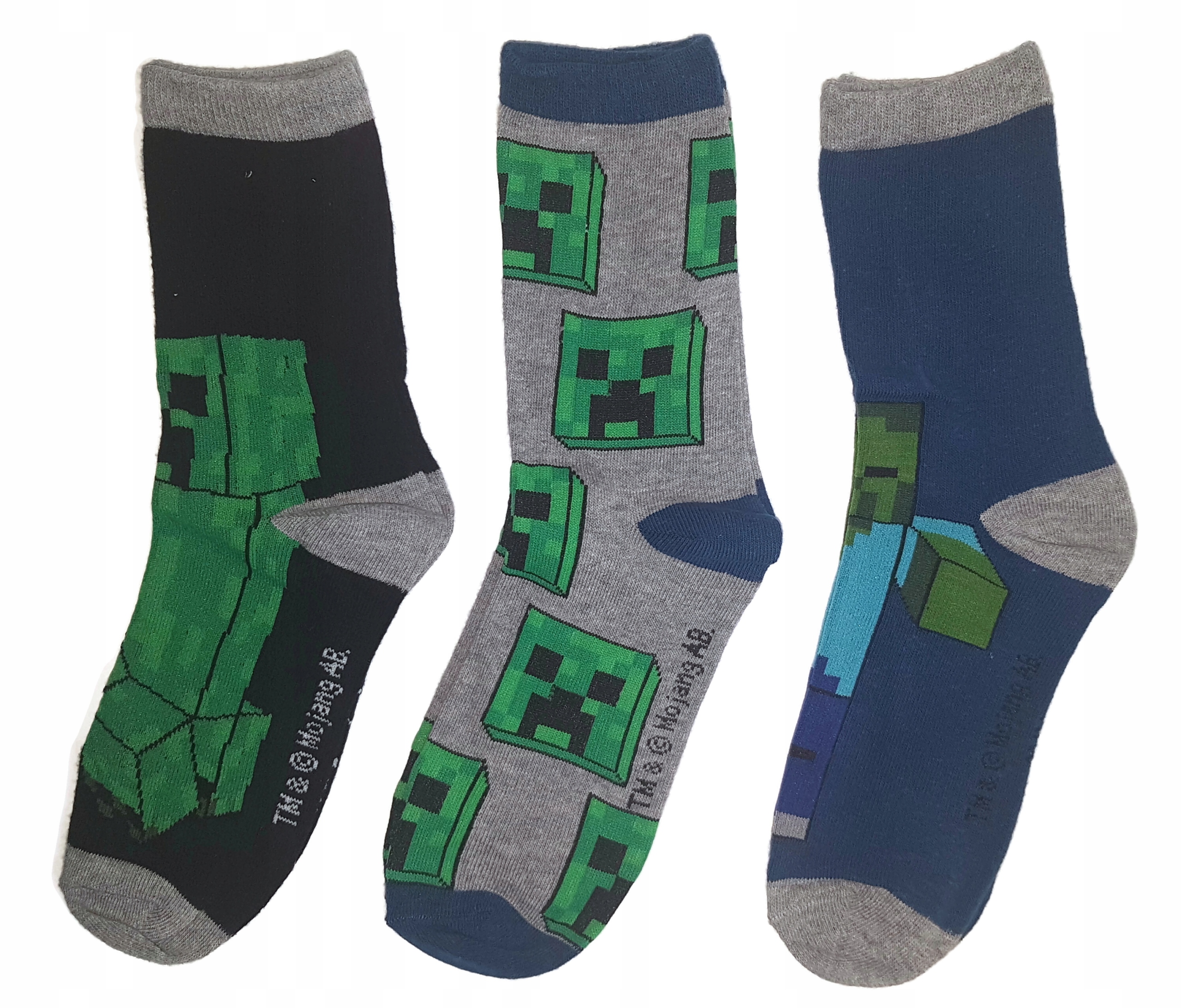 

3PAK Skarpetki Minecraft 31-34 skarpety
