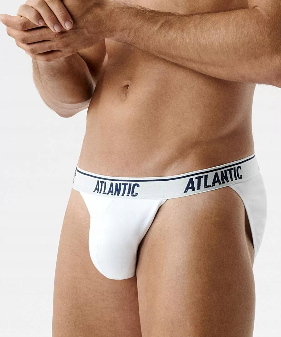 Prodyšné Elastické slipy Tanga Atlantic 3MP-220 bílé 3 Kusy XL