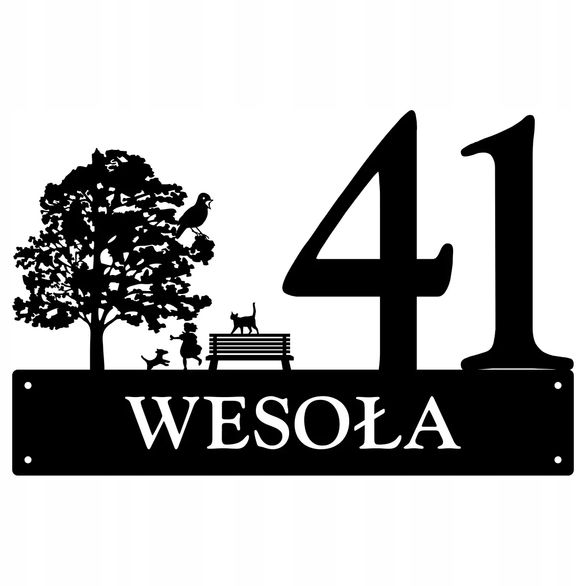 Číslo Na Dom 48 cm Tabuľa Adresa Ocel 2 mm Grafika 140