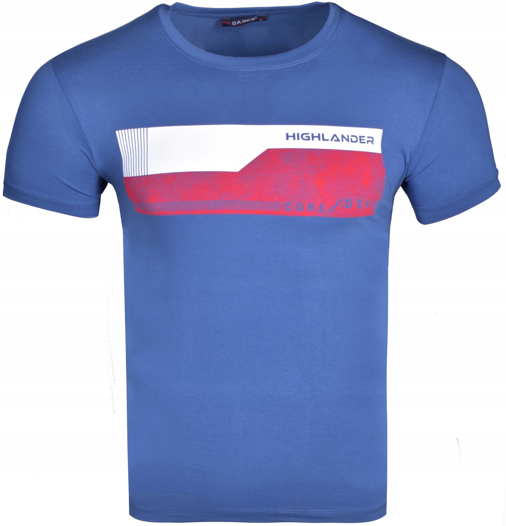 

Męski T-shirt Koszulka Elastan Print Jakość Kolory