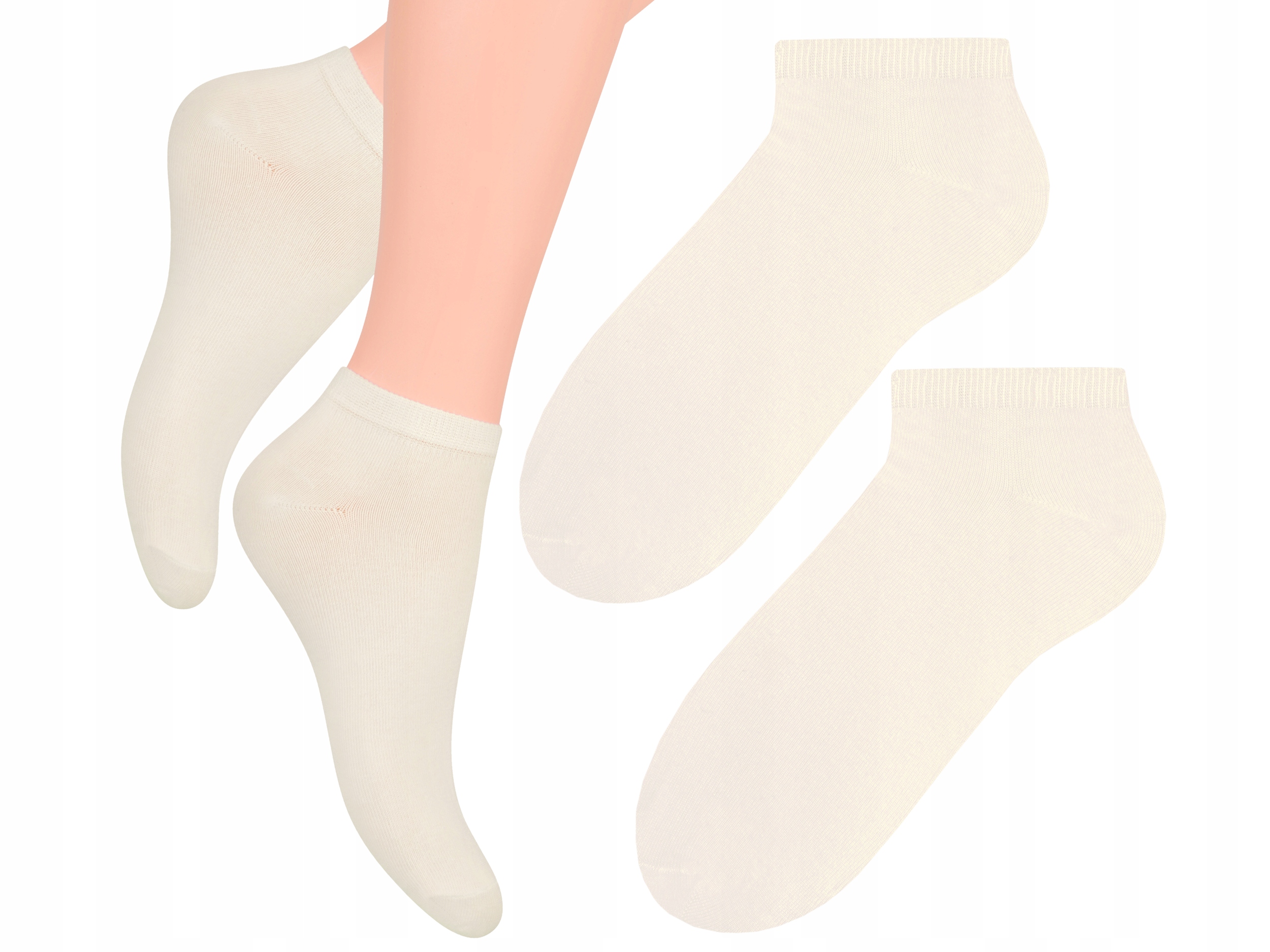 

Steven 052 Stopki Bawełniane UX2 Ecru 35-37