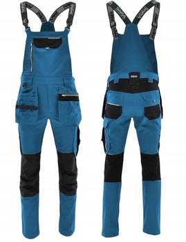 Spodnie Ogrodniczki męskie monterskie Monter petrol czarny r. 54-L Sara