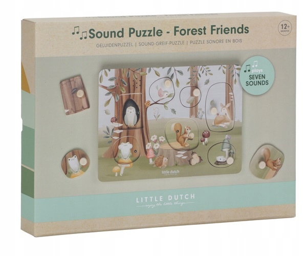 Little Dutch Puzzle dźwiękowe Forest Freinds FSC 12M+ Marka Little Dutch