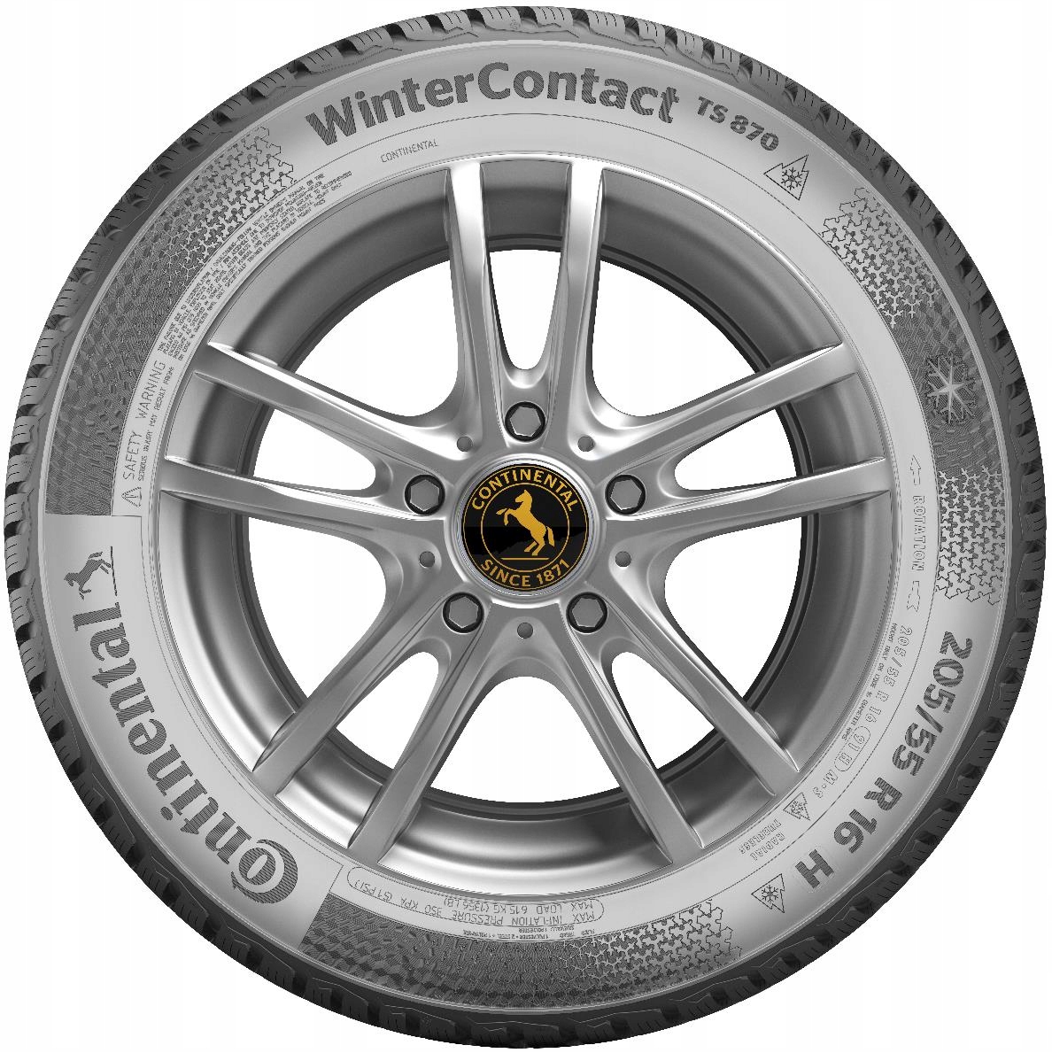 1x 205/55R16 CONTINENTAL WinterContact TS 870 91T NOWE ZIMA Liczba opon w ofercie 1 szt.