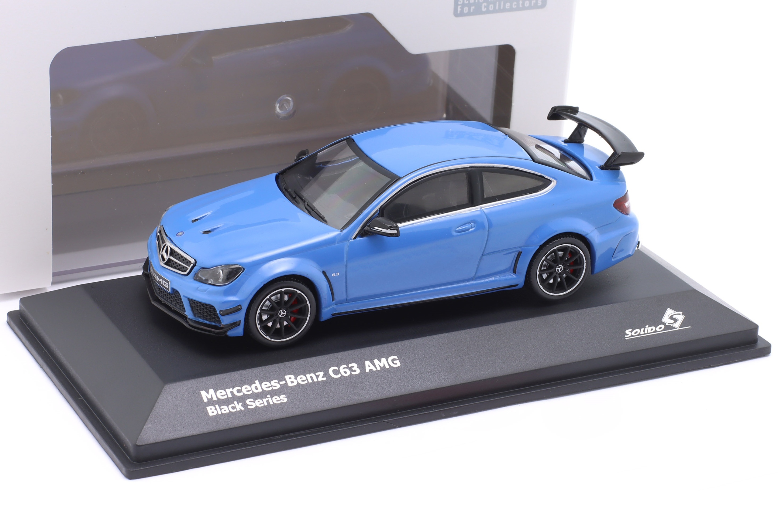 Solido Mercedes-benz C63 Amg Black Series 2012 Blue 1:43