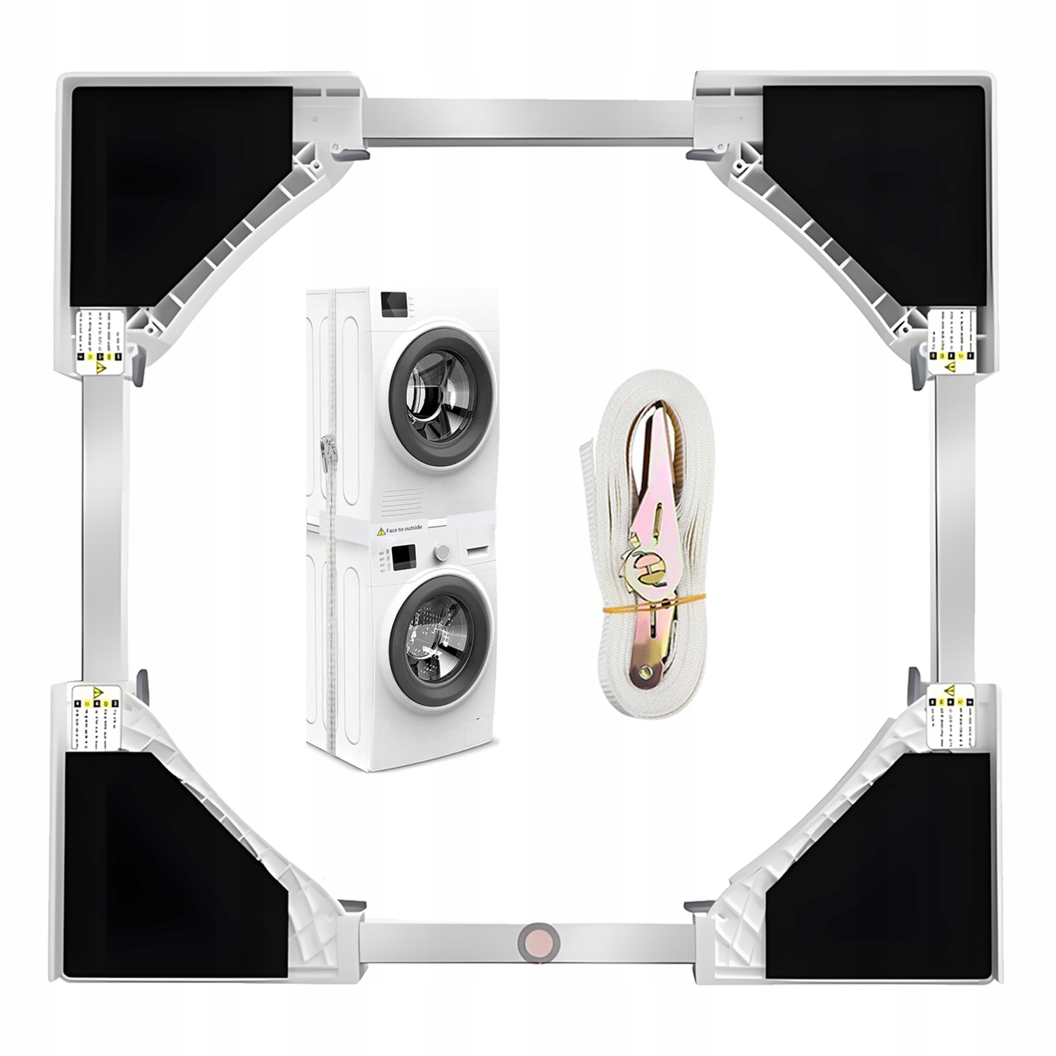 Łącznik Pralki Z Suszarką uniwersalna rama pośrednia 46-66cm antypoślizgowy