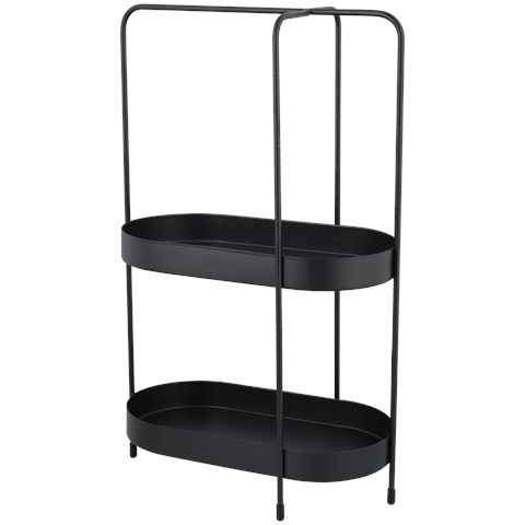 

Taca Etażerka Półka Czarna Dwupoziomowa Nóżki