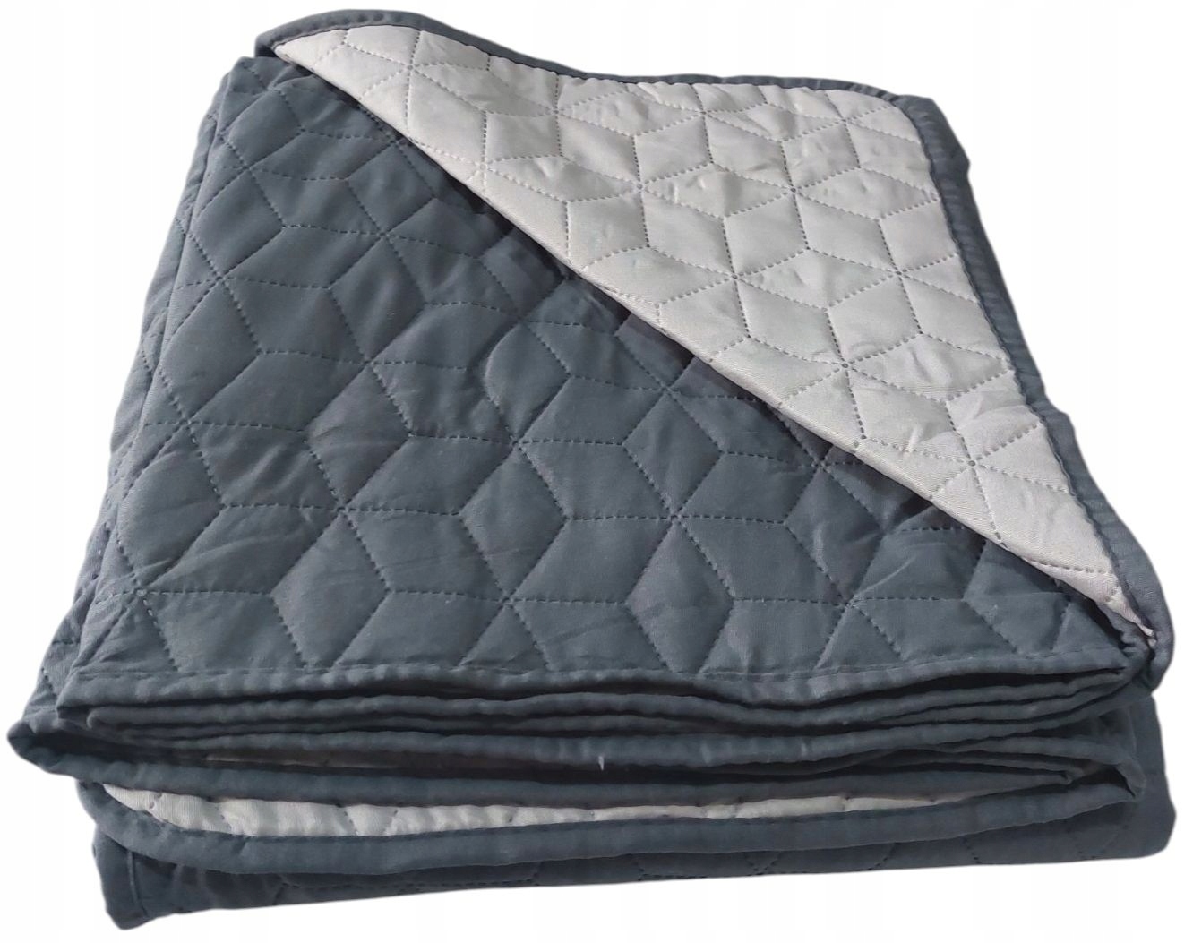 Oboustranná Přikrývka Na Postel Šedá Potah 160 x 220 cm