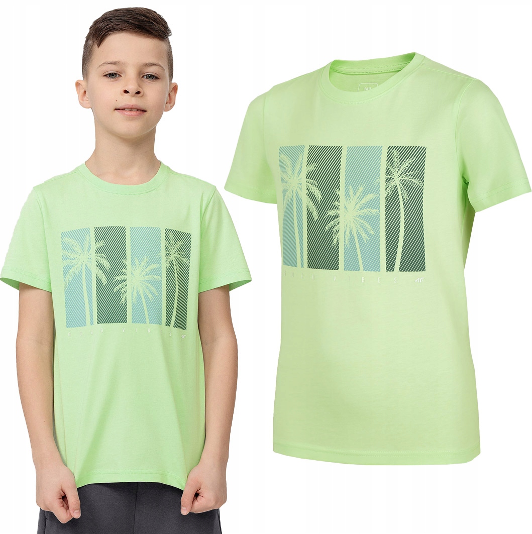 

T-shirt chłopięcy 4F JTSM015 bawełniany 122