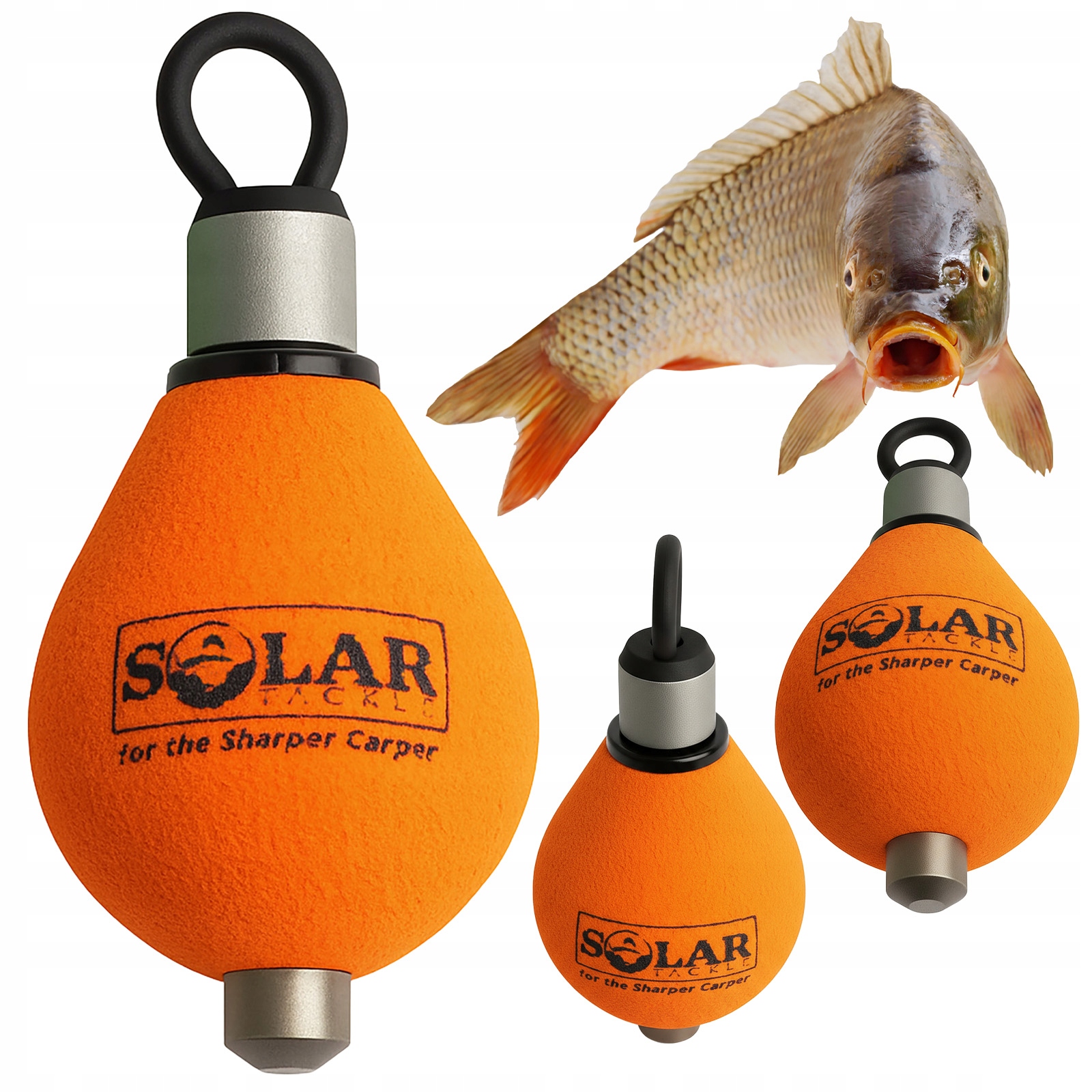3x Plovák Indikátor rybářského braní Line Biter Indicator Solar Oranžový
