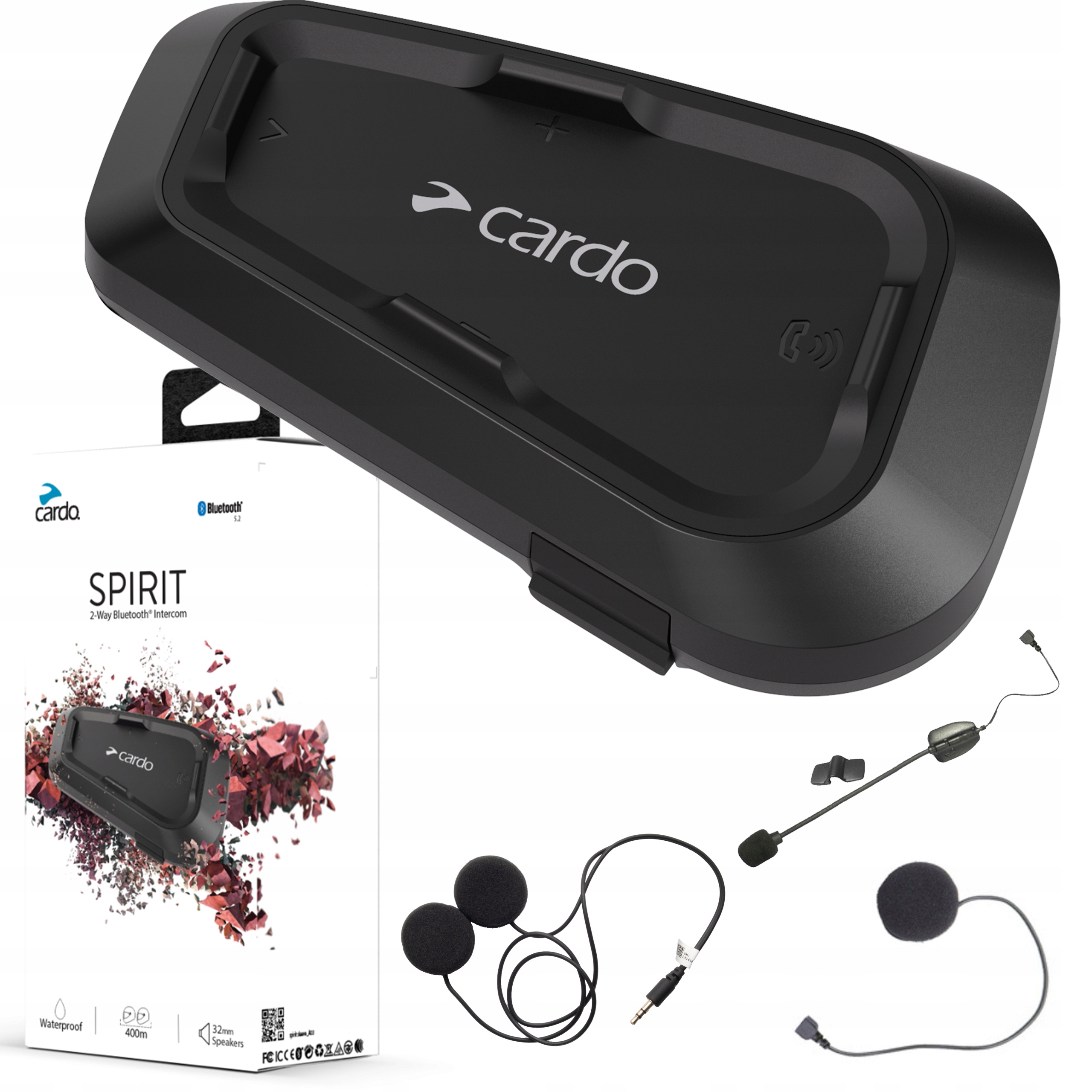 INTERKOM MOTOCYKLOWY CARDO SPIRIT 1 KASK BLUETOOTH