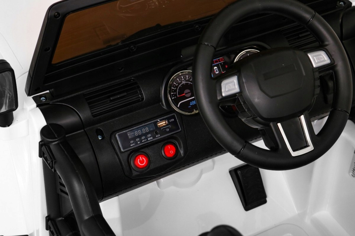 Auto na akumulator All Terrain dla dzieci Biały Te Długość pojazdu 121 cm