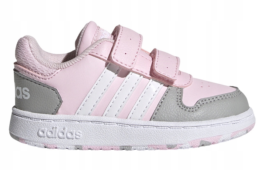 27 детские ботинки Adidas Hoops Vellro Pink FY9453