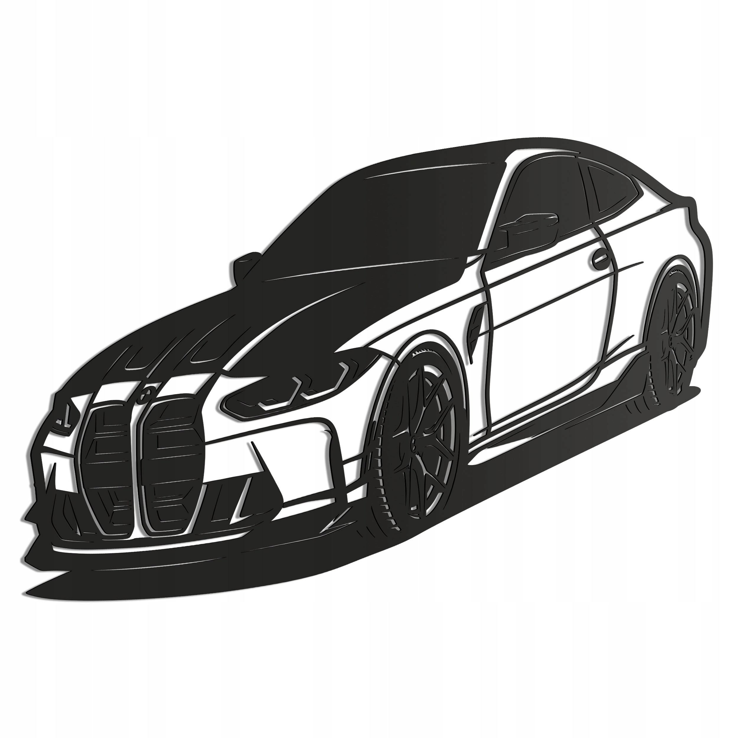 Dřevěný 3D obraz Bmw M4 (G82) Nástěnná Dekorace Dárek