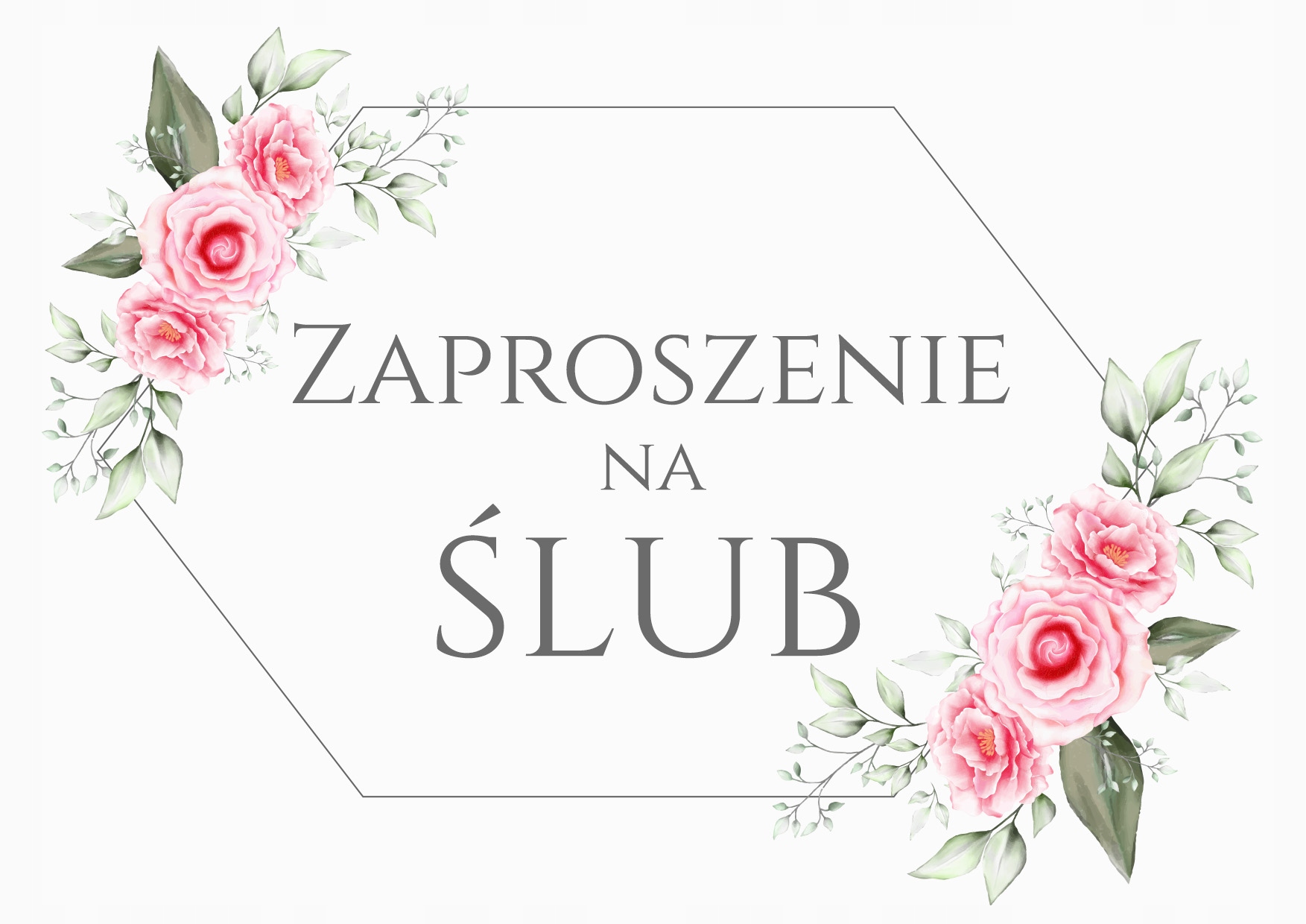 ZAPROSZENIE ŚLUBNE NA WESELE Kwiatowe Różany Las