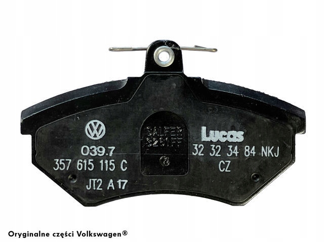KLOCKI HAMULCOWE PRZEDNIE AUDI 80 90 100 A4 ORYG Installation side Front