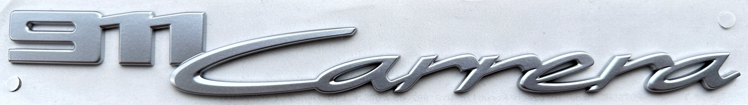 Porsche 911 992 911Carrera emblemat znaczek logo napis srebrny