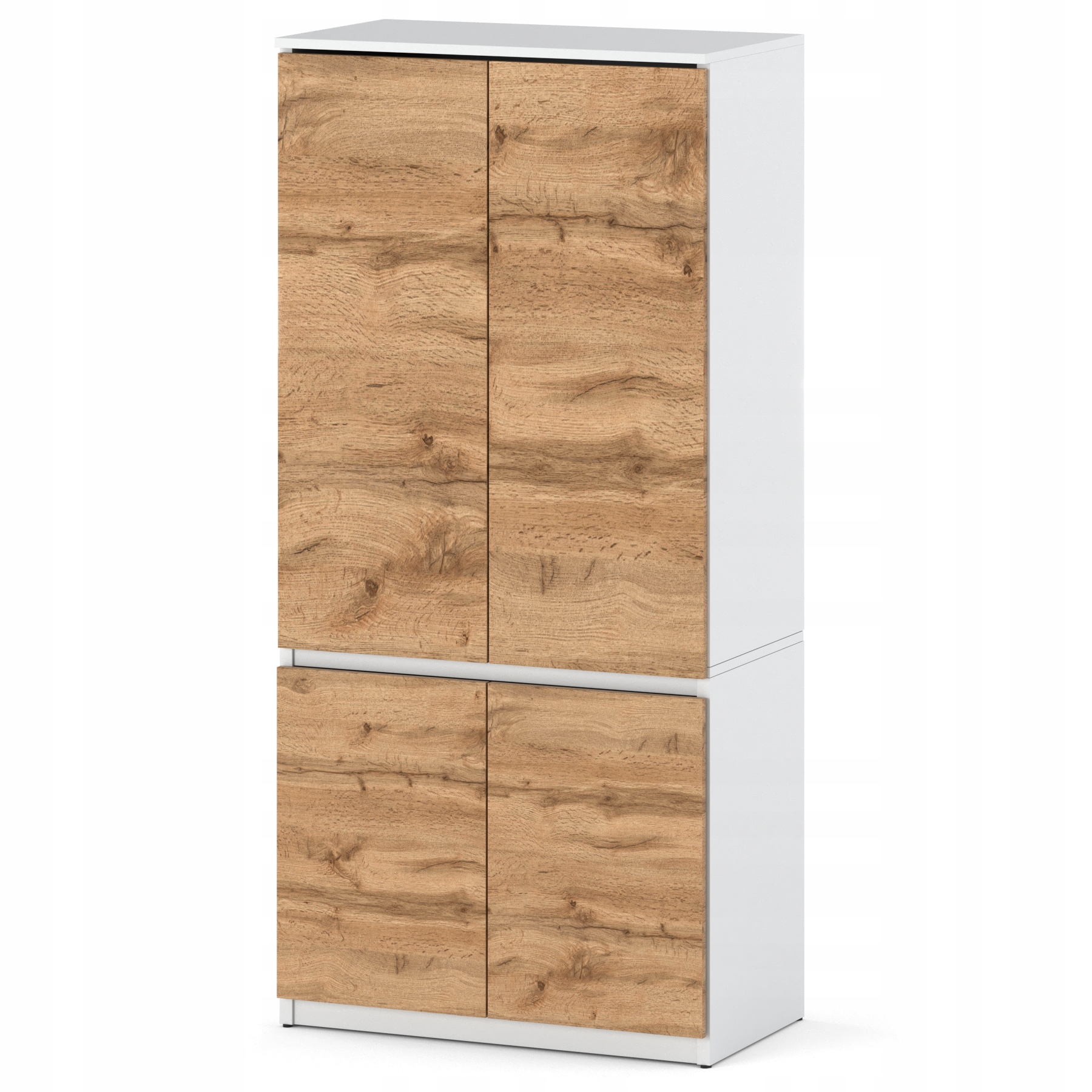 Szafa BIALA 80cm 4 drzwi Modułowa Garderoba na ubrania Sypialnia Szerokość mebla 80 cm