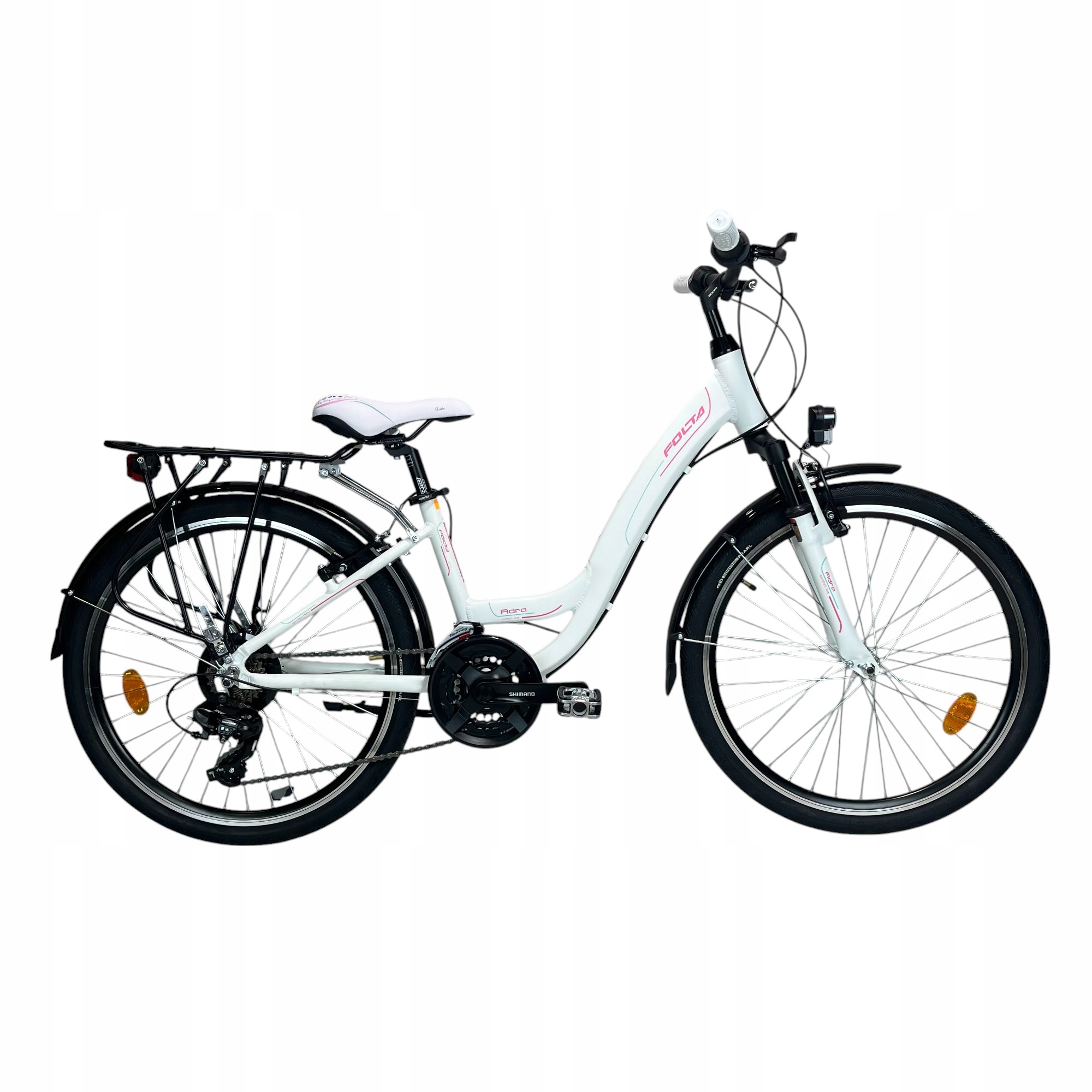 Rower dziecięcy 24 na komunię z przerzutką Shimano dla dziewczynki damka