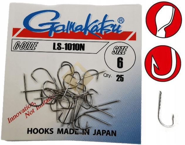 Haczyki z Łopatką Gamakatsu LS-1010N Nikiel Nr 9