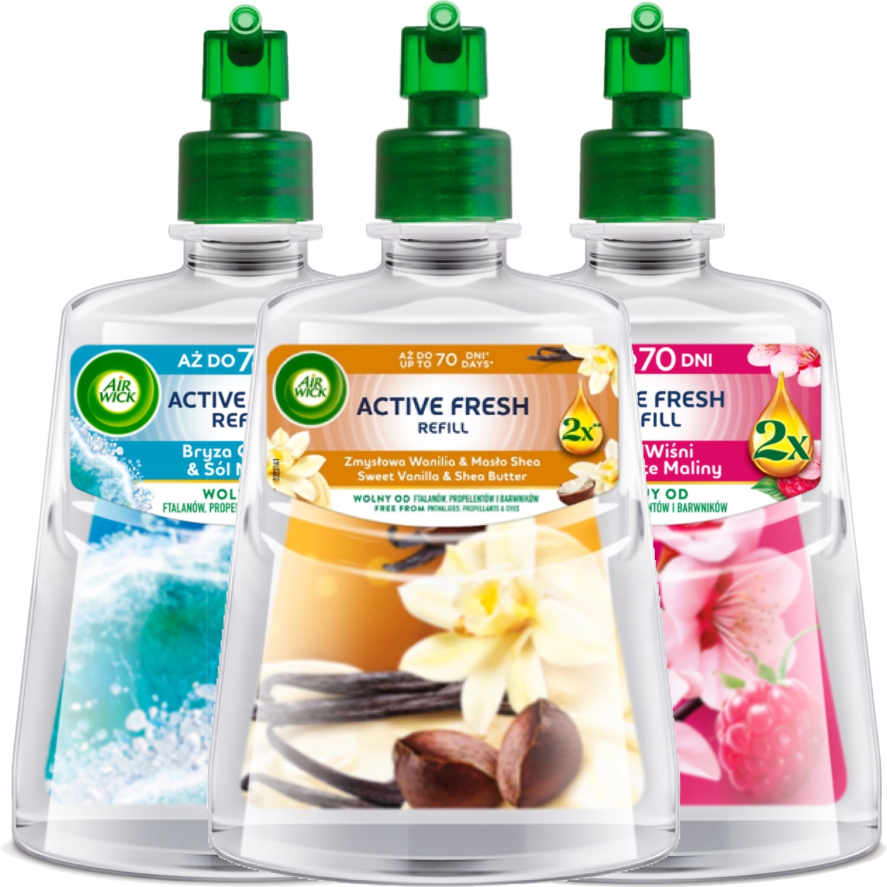 Levně Air Wick Active Fresh Náplň do osvěžovače vzduchu MIX 228ml x3
