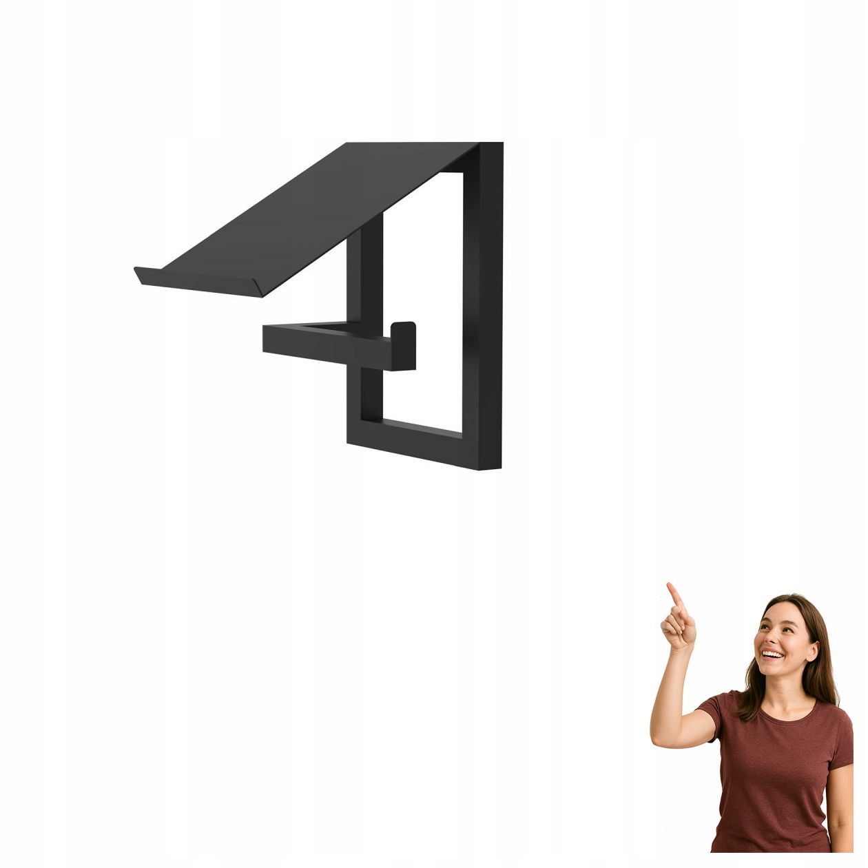 Nástěnný držák na toaletní papír Bathroom Organization 98, černý