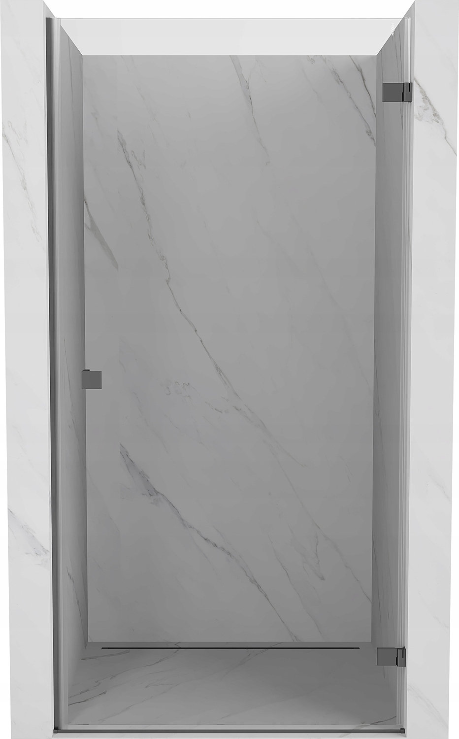 Mexen Lunar-b Drzwi Prysznicowe Uchylne Prawe 80 CM Transparent Gun Metal