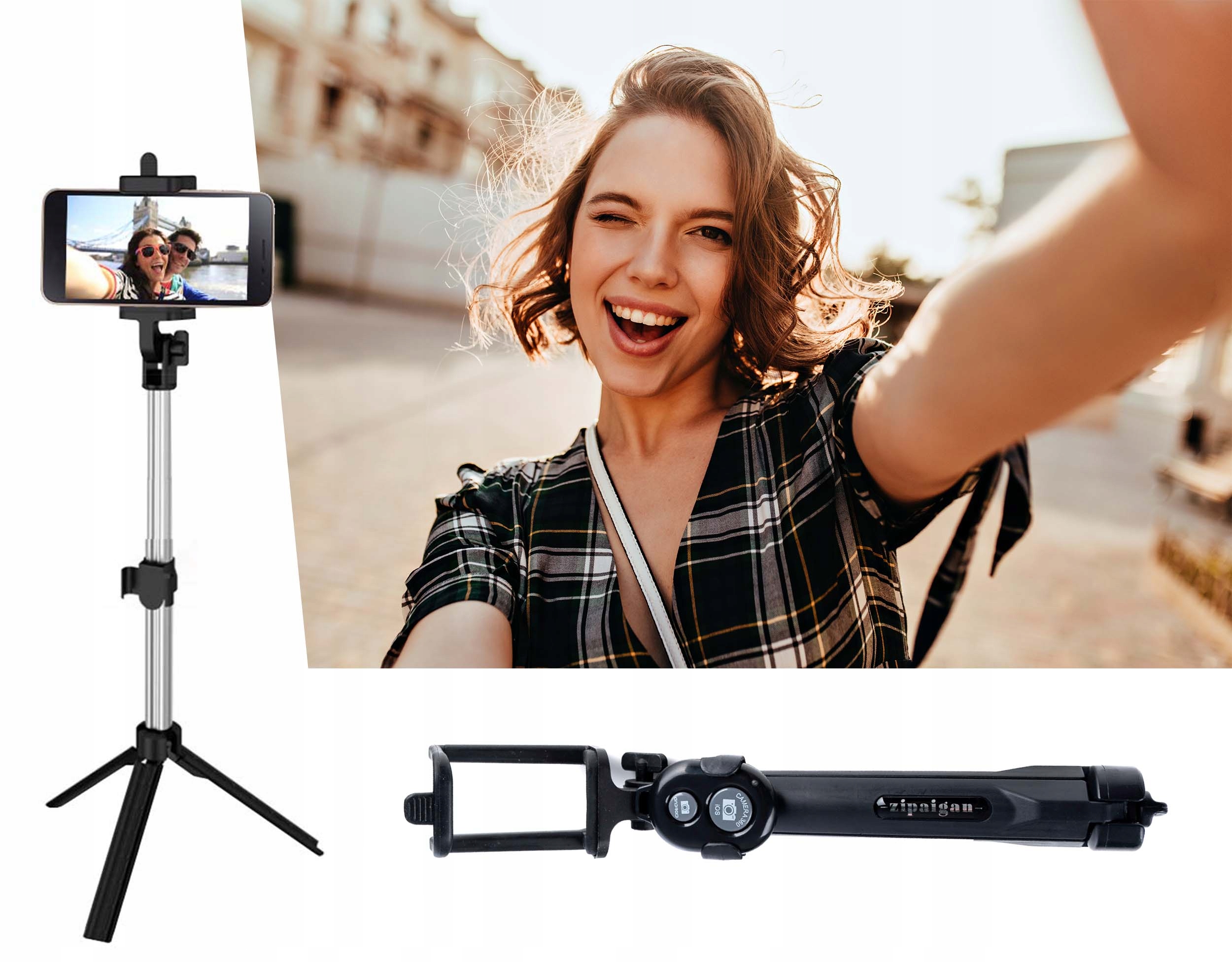 UCHWYT STATYW na telefon BLUETOOTH SELFIE Pilot KIJEK DO SELFIE EAN (GTIN) 5904100201228