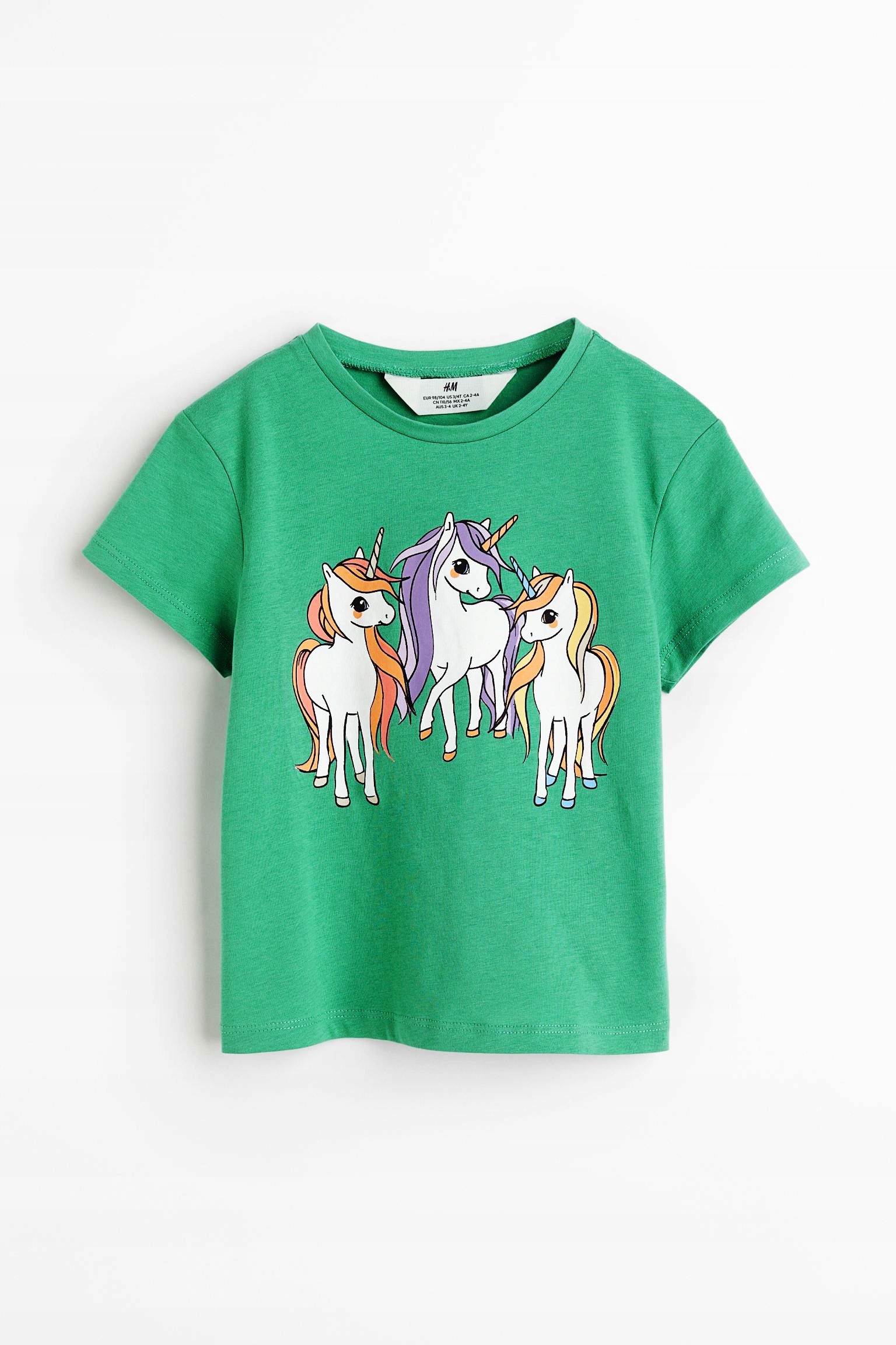 

Nowa H&m bluzeczka Jednorożce zielona 134/140